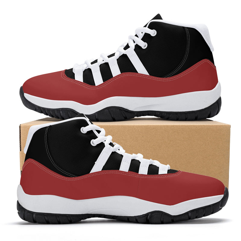 "Elevate Your Style with Burkesgarb Men's High Top Retro Cherry Basketball Sneakers"