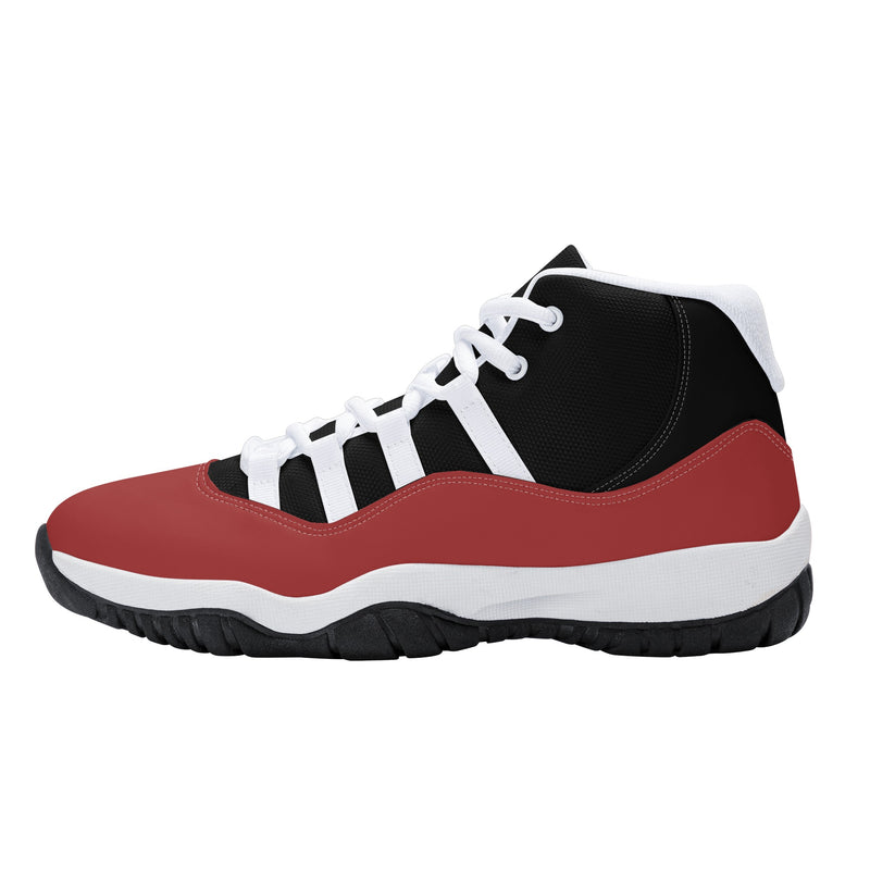 "Elevate Your Style with Burkesgarb Men's High Top Retro Cherry Basketball Sneakers"