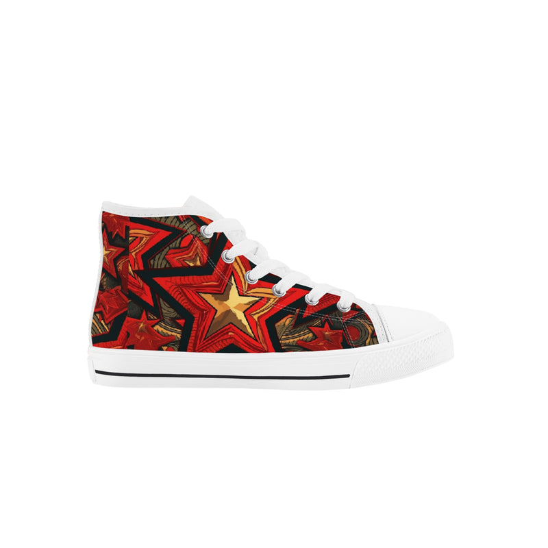 Step into Style with Burkesgarb Kids Falling Star High Top Shoes