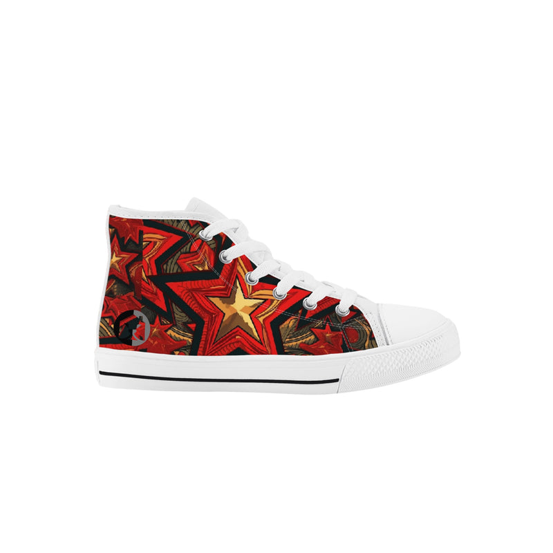 Step into Style with Burkesgarb Kids Falling Star High Top Shoes
