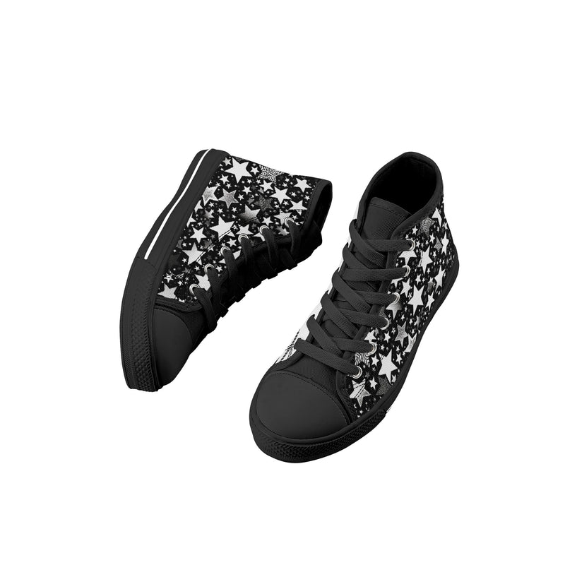 Step into the Universe with Burkesgarb Galaxy Kids High Top Shoes