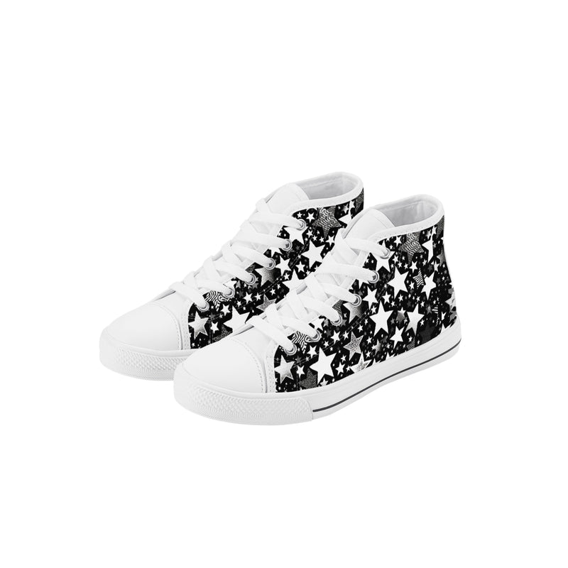 Step into the Universe with Burkesgarb Galaxy Kids High Top Shoes