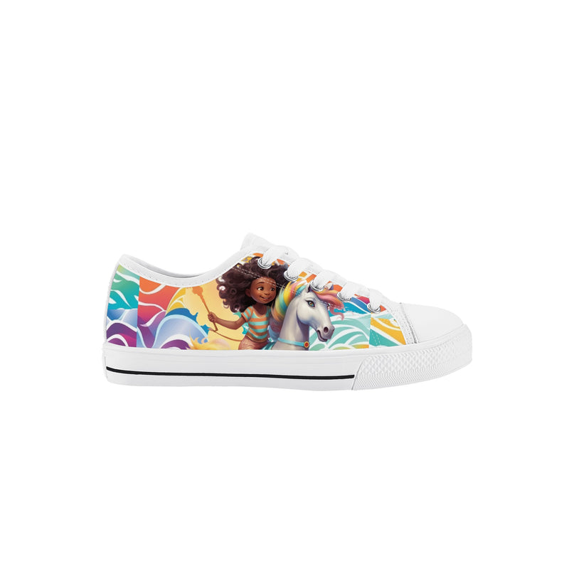 Step into Magic with Burkesgarb Magical Unicorn Kids Low Top Shoes