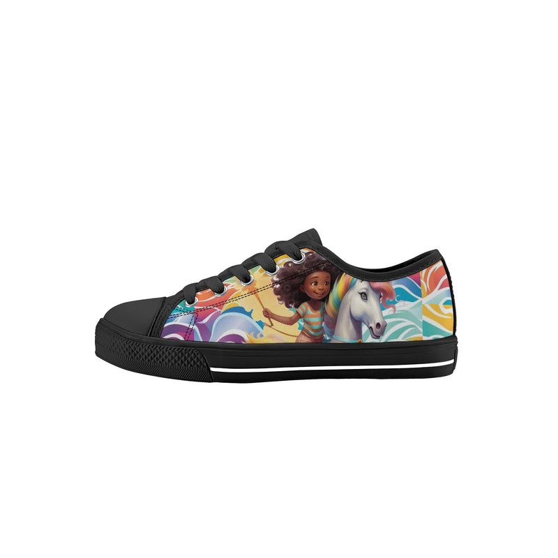 Step into Magic with Burkesgarb Magical Unicorn Kids Low Top Shoes