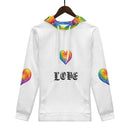 Shop the Stylish Burkesgarb Rainbow Love Mens Hoodie - Express Your Pride!