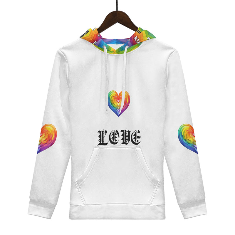 Shop the Stylish Burkesgarb Rainbow Love Mens Hoodie - Express Your Pride!