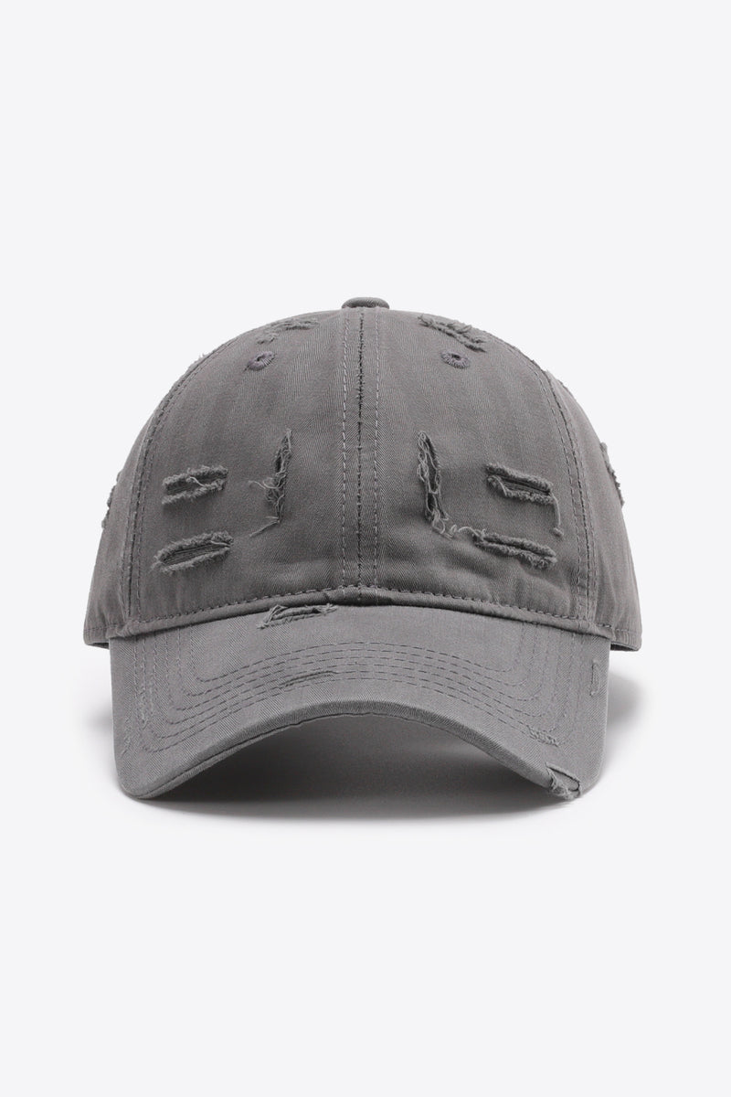 "Cool and Casual: Distressed Adjustable Baseball Cap by Burkesgarb | Trendy and Comfortable Headwear"