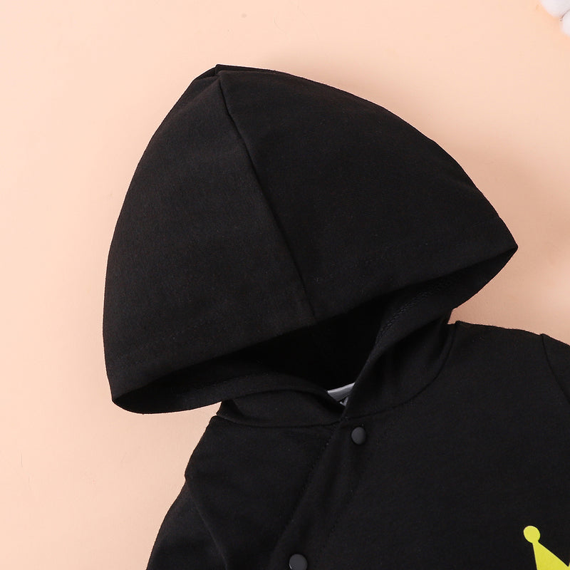 Little King Style: Hooded Bodysuit Set at Burkesgarb