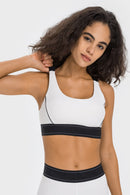 Stay Supported and Stylish with our Contrast Sports Bra | Burkesgarb