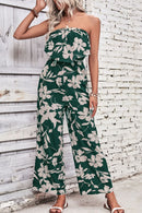 Embrace Effortless Style with the Wide Leg Strapless Floral Jumpsuit