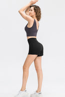 Functional and Stylish: Wide Waistband Sports Shorts with Pockets at Burkesgarb