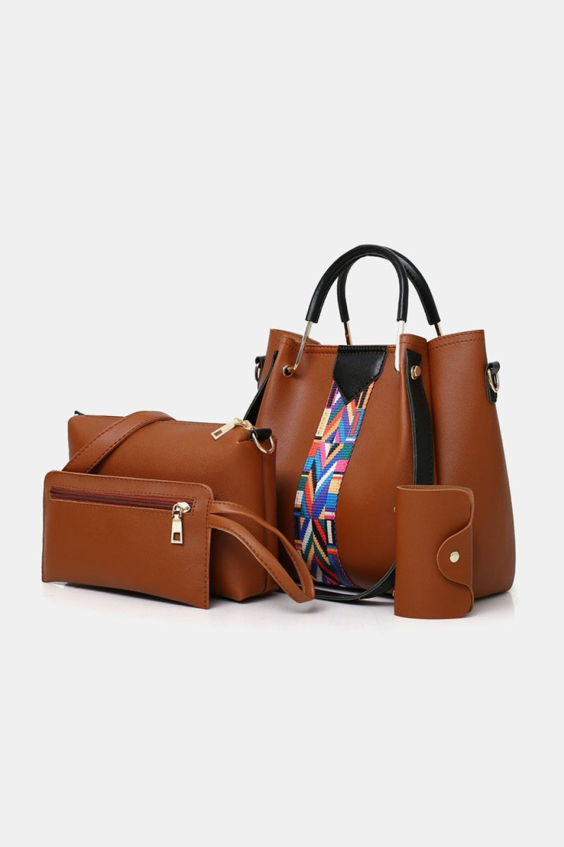 "Upgrade Your Accessories with the Versatile 4-Piece Leather Bag Set - Shop Now!"