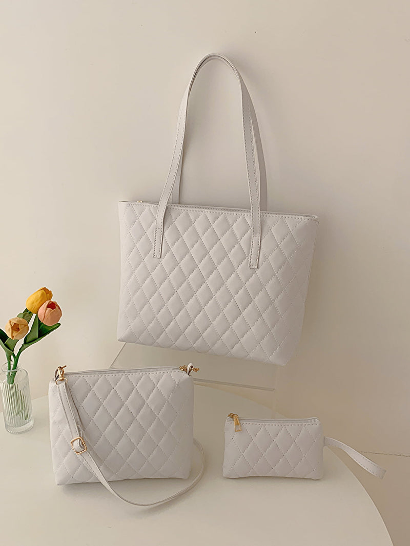 Elevate Your Style with the Versatile Three-Piece Leather Bag Set