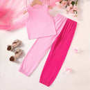 Girls Graphic Tank and Contrast Joggers Set