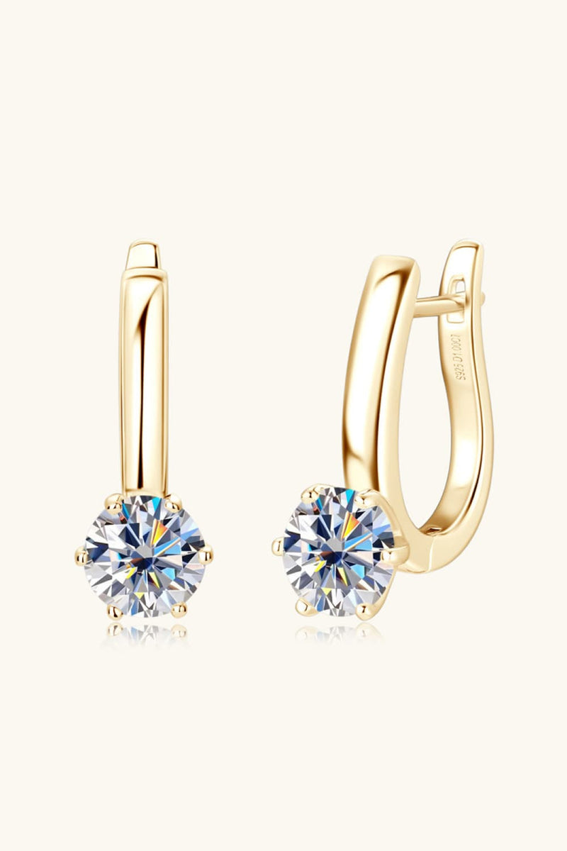 "Burkesgarb Sparkling Brilliance: 2 Carat Moissanite Sterling Silver Earrings"