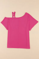 "Stylish and Trendy: Crisscross Short Sleeve Top by Burkesgarb | Versatile Women's Fashion"