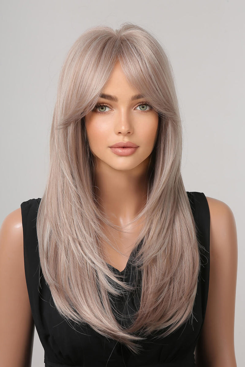 Stylish Simplicity: 13*1" Full-Machine Synthetic Wig, Long Straight 22" Length