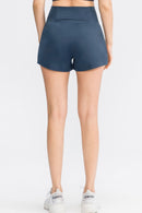 Functional and Stylish: Wide Waistband Sports Shorts with Pockets at Burkesgarb
