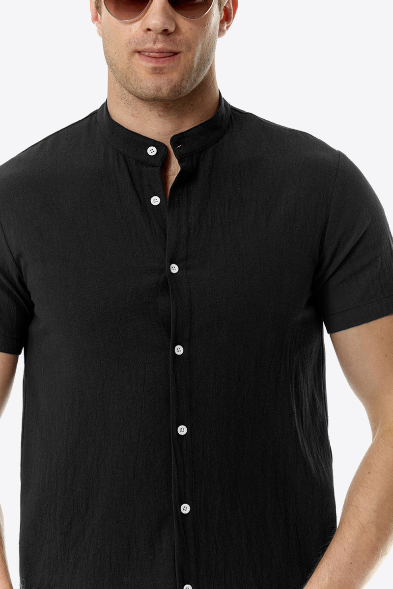 "Classic and Versatile: Button Down Short Sleeve Shirts by Burkesgarb | Stylish Men's Fashion"