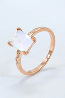 Radiant Elegance: Square Moonstone Ring at Burkesgarb