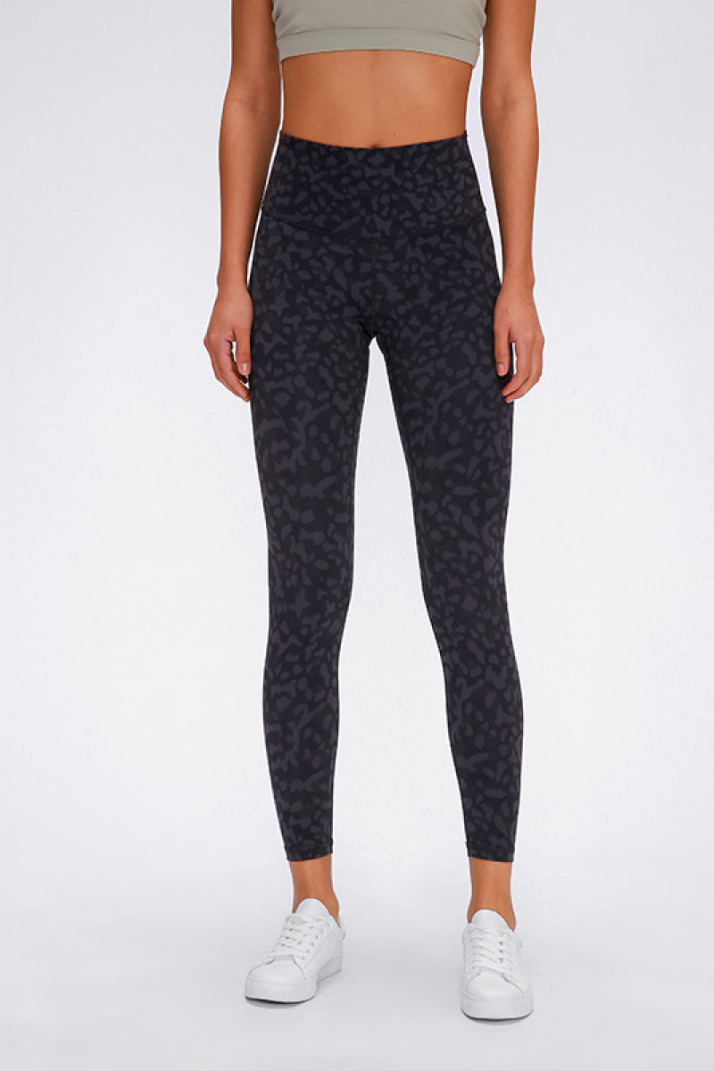 Stay Active in Style with Wide Seamless Band Waist Sports Leggings at Burkesgarb