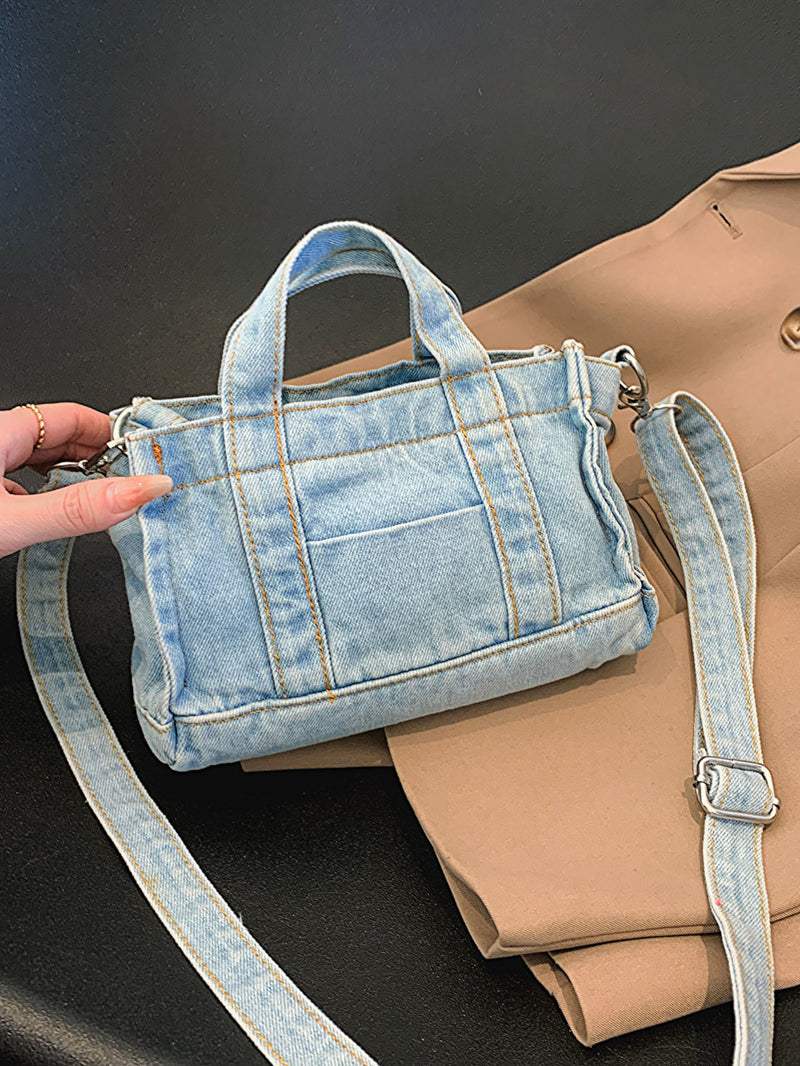 "Classic and Versatile: Denim Shoulder Bag by Burkesgarb | Stylish and Functional Women's Handbag"