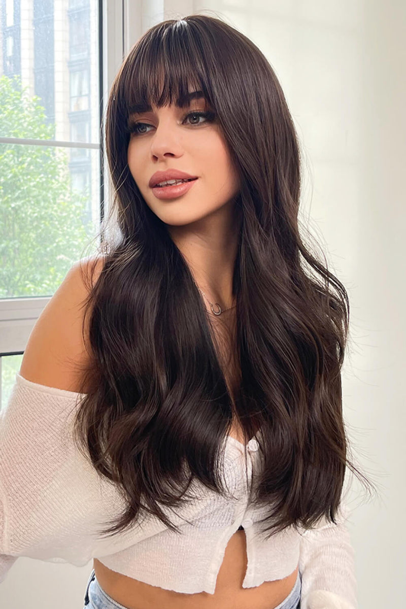 Gorgeous Long Wave Synthetic Wigs 24'' at Burkesgarb: Embrace Effortless Elegance