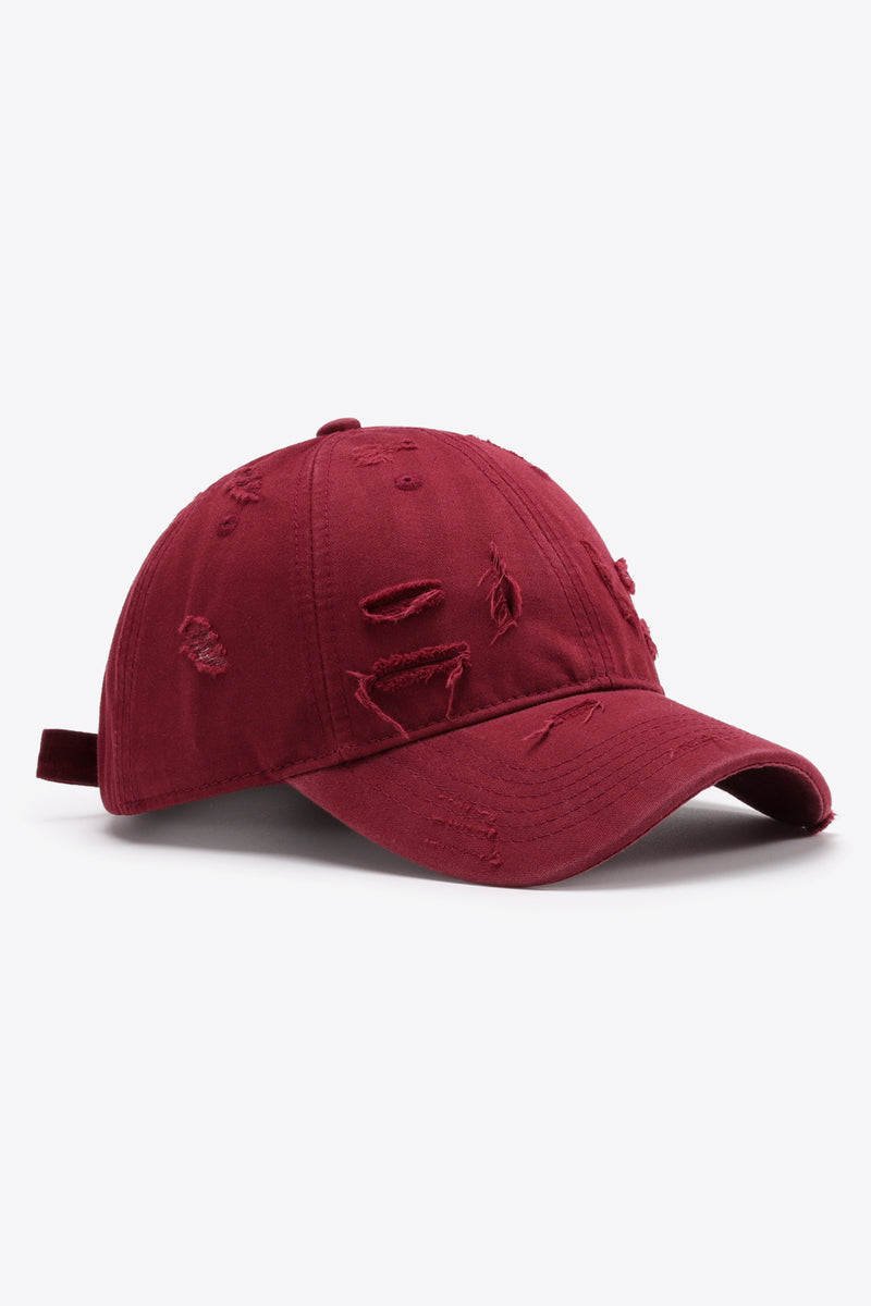 "Cool and Casual: Distressed Adjustable Baseball Cap by Burkesgarb | Trendy and Comfortable Headwear"