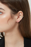 Sparkle with Elegance: Moissanite 925 Sterling Silver Cuff Earrings