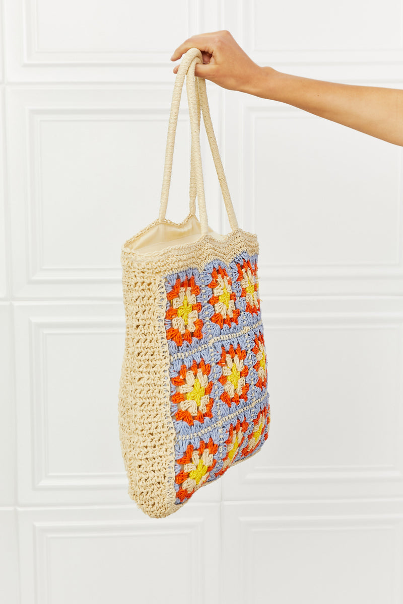 Channel Coastal Vibes with the Fame Off The Coast Straw Tote Bag at Burkesgarb