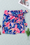 "Flirty and Feminine: Floral Tied Mini Skirt by Burkesgarb | Stylish and Playful Women's Bottom"