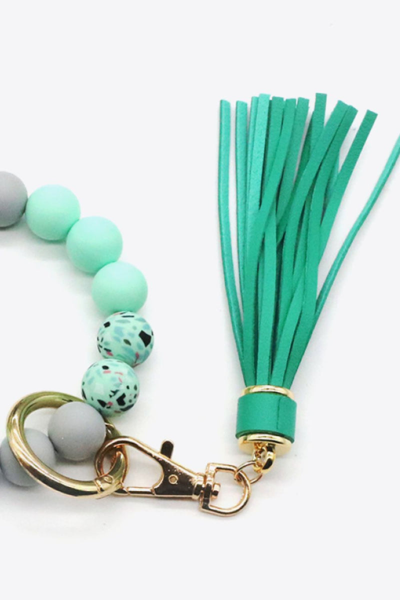 "Add Colorful Charm with the Assorted 2-Pack Multicolored Beaded Tassel Keychain by Burkesgarb"