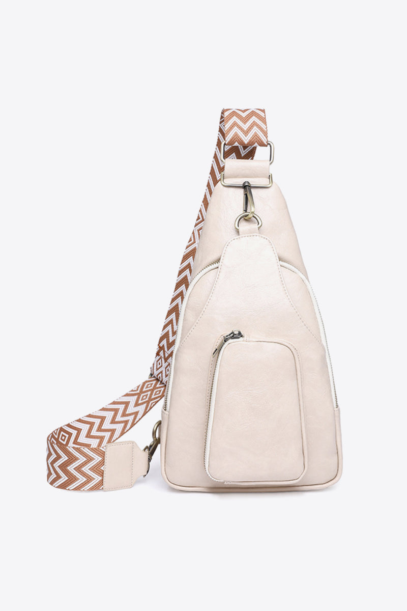 Explore in Style with the Burkesgarb Take A Trip PU Leather Sling Bag