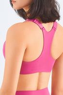 Stay Comfy and Supported with the Zip-Up Racerback Sports Bra at Burkesgarb