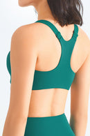 Stay Comfy and Supported with the Zip-Up Racerback Sports Bra at Burkesgarb