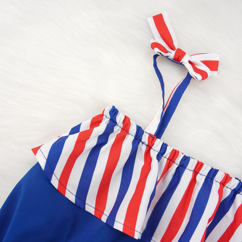 Show Your Patriotism with the Striped Red White & Blue Bodysuit at Burkesgarb