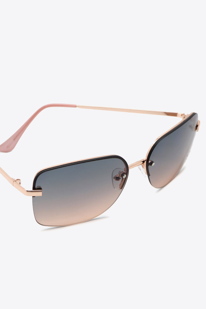 Shine with Style in Rhinestone Heart Metal Frame Sunglasses