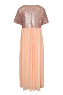 Elegant and Stylish: Plus Size Spliced Maxi Dress at Burkesgarb