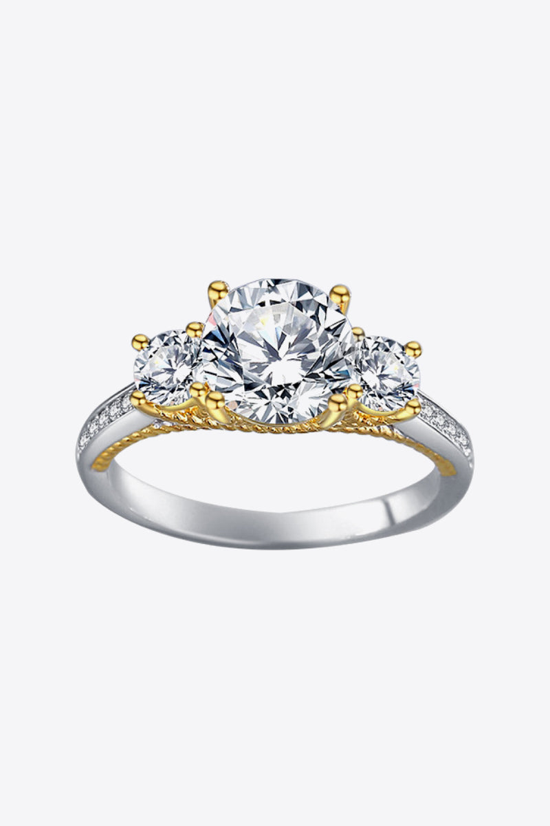 Exquisite Elegance: 2 Carat Moissanite Contrast Ring at Burkesgarb