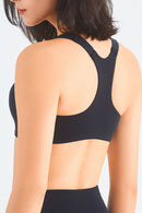 Stay Comfy and Supported with the Zip-Up Racerback Sports Bra at Burkesgarb