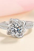Elegant and Sparkling: 1 Carat Moissanite 925 Sterling Silver Ring | Burkesgarb