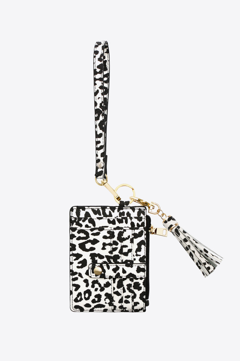 Stay Stylish and Organized with our Leopard Keychain with Wallet