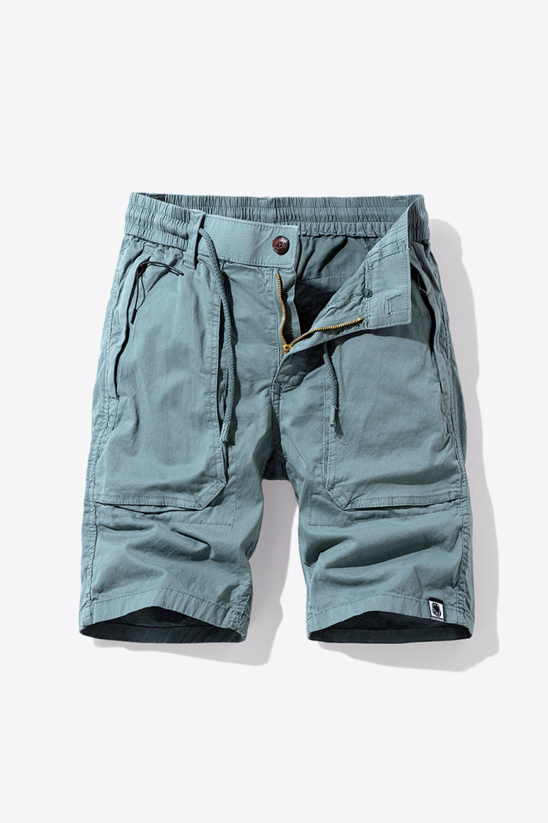 "Casual and Functional: Drawstring Cargo Shorts by Burkesgarb | Trendy and Comfortable Bottoms"
