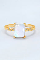 Radiant Elegance: Square Moonstone Ring at Burkesgarb
