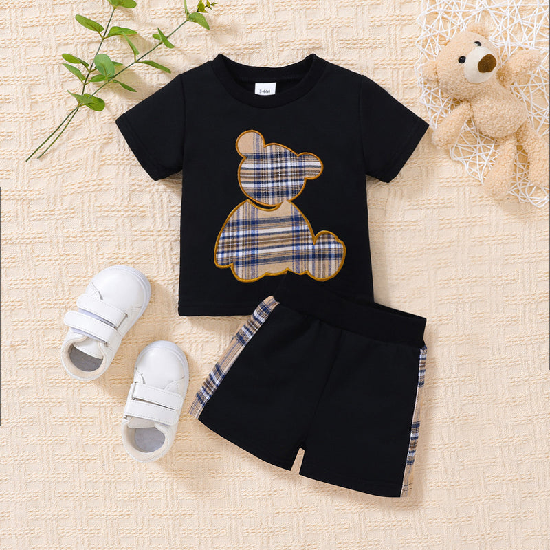 Adorable Baby Bear Tee and Short Set at Burkesgarb