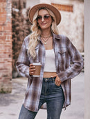 Effortlessly Stylish: Plaid Dropped Shoulder Longline Shirt at Burkesgarb