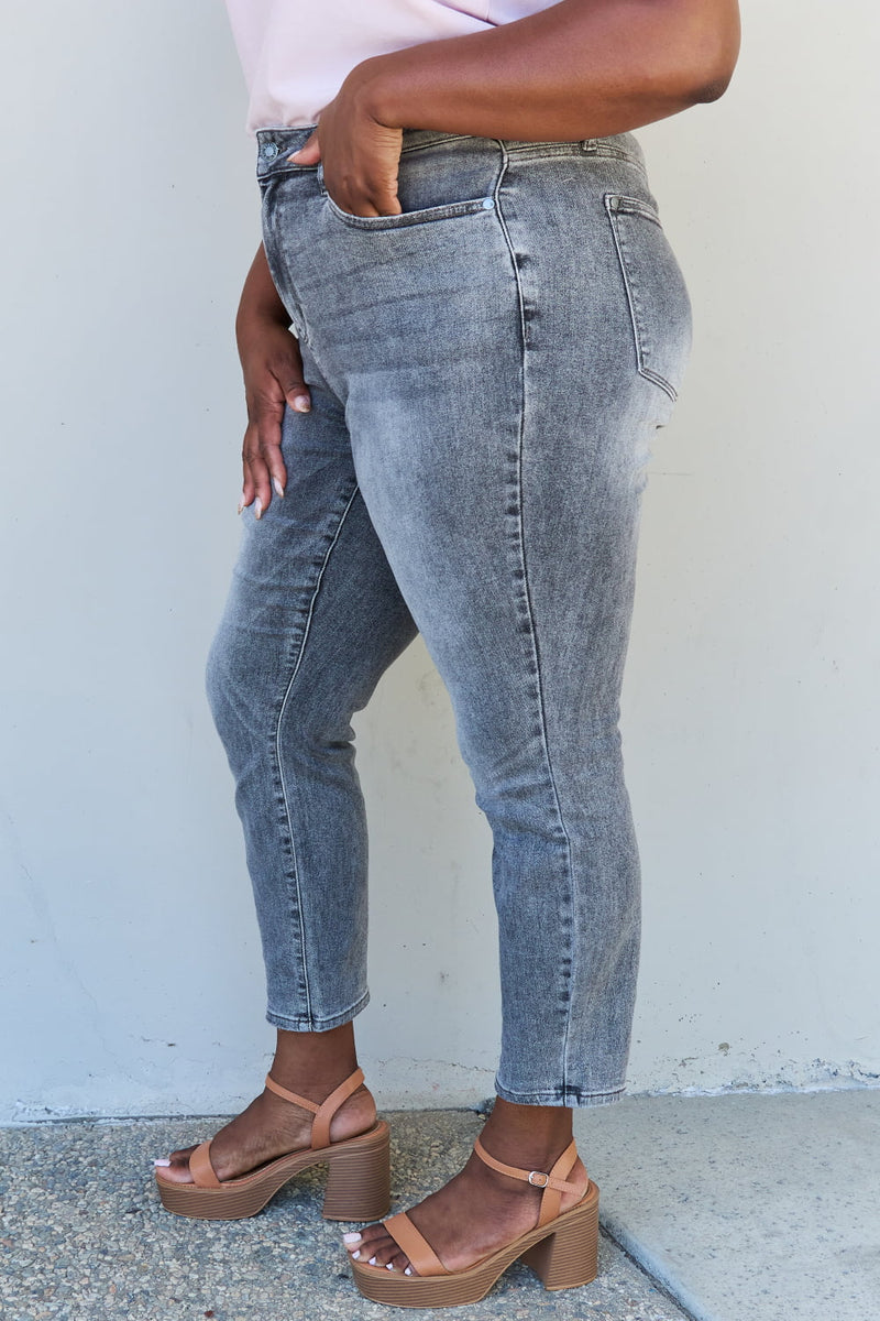 "Step into Retro Chic with Burkesgarb's High Waisted Button Fly Wide Leg Jeans | Trendy and Comfortable Denim"