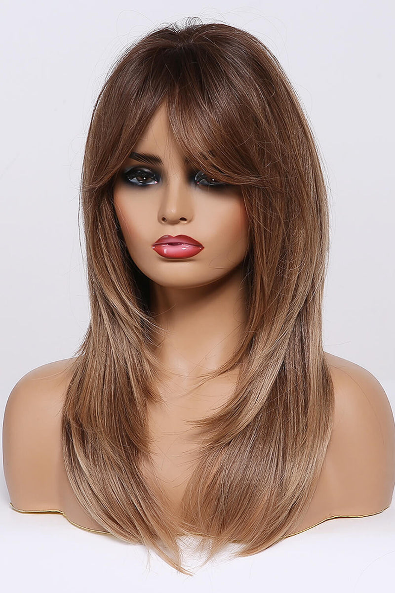 Effortlessly Glamorous: Mid-Length Wave Synthetic Wigs 24'' at Burkesgarb