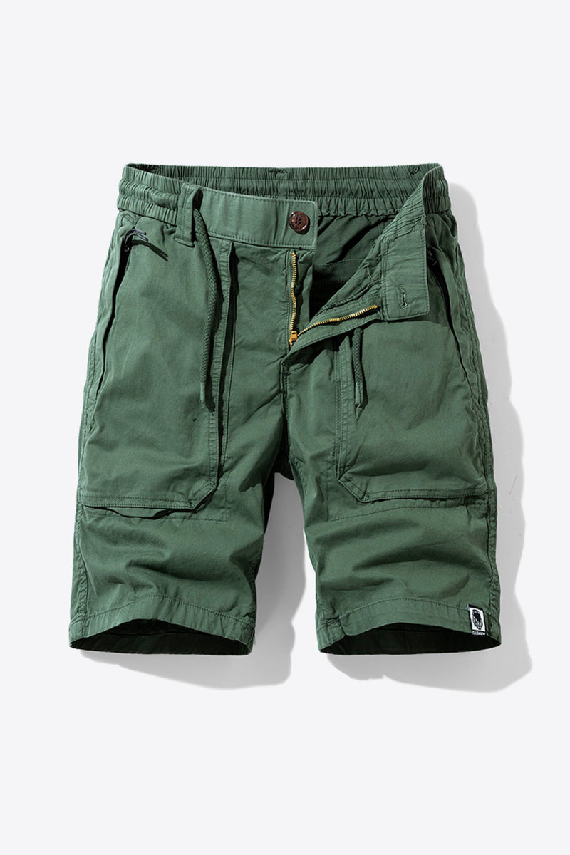 "Casual and Functional: Drawstring Cargo Shorts by Burkesgarb | Trendy and Comfortable Bottoms"