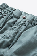 "Casual and Functional: Drawstring Cargo Shorts by Burkesgarb | Trendy and Comfortable Bottoms"